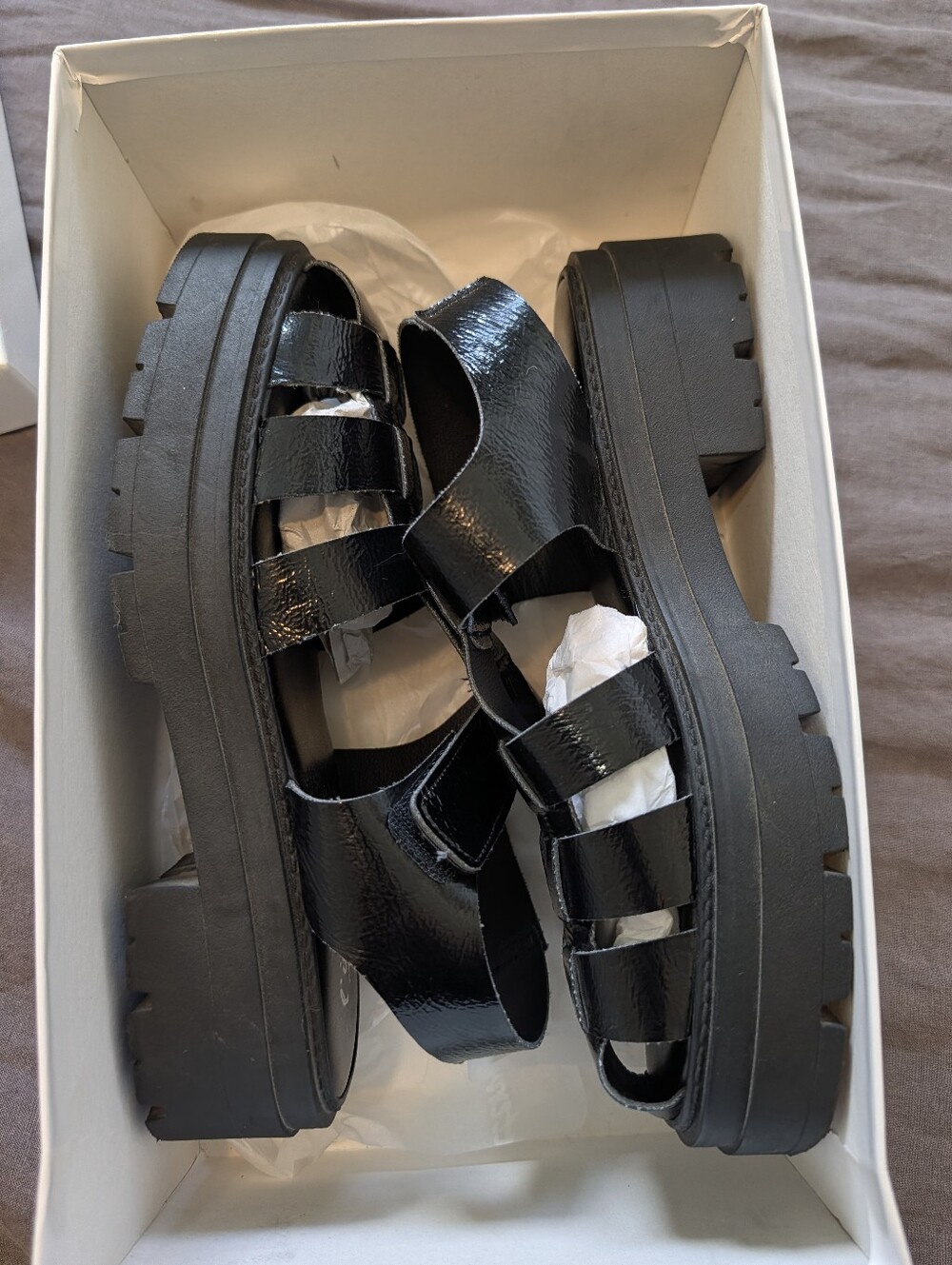 l’Intervalle Black Naplack Leather Gandalfo Fisherman Sandals Size 39 8.5 - Picture 11 of 13